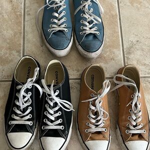 Converse Black and Tan blue Sneakers Bundle